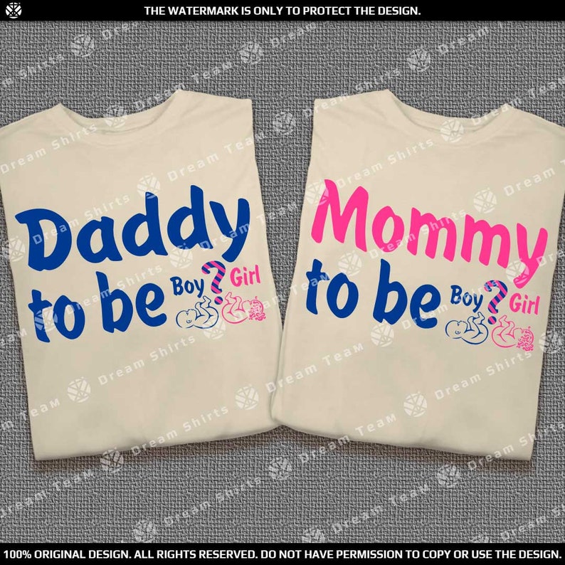 Mommy To Be and Daddy To Be Shirts, Gift For New Mom and Dad, Matching Pregnancy Shirts, Baby Shower Shirts, Pregnancy Announcement Shirt image 1
