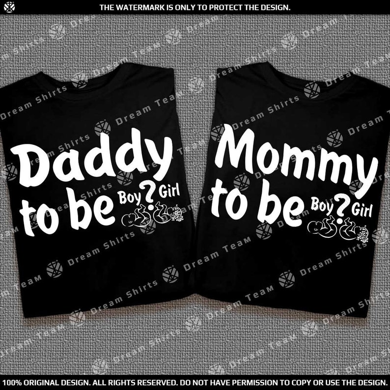 Mommy To Be and Daddy To Be Shirts, Gift For New Mom and Dad, Matching Pregnancy Shirts, Baby Shower Shirts, Pregnancy Announcement Shirt image 8