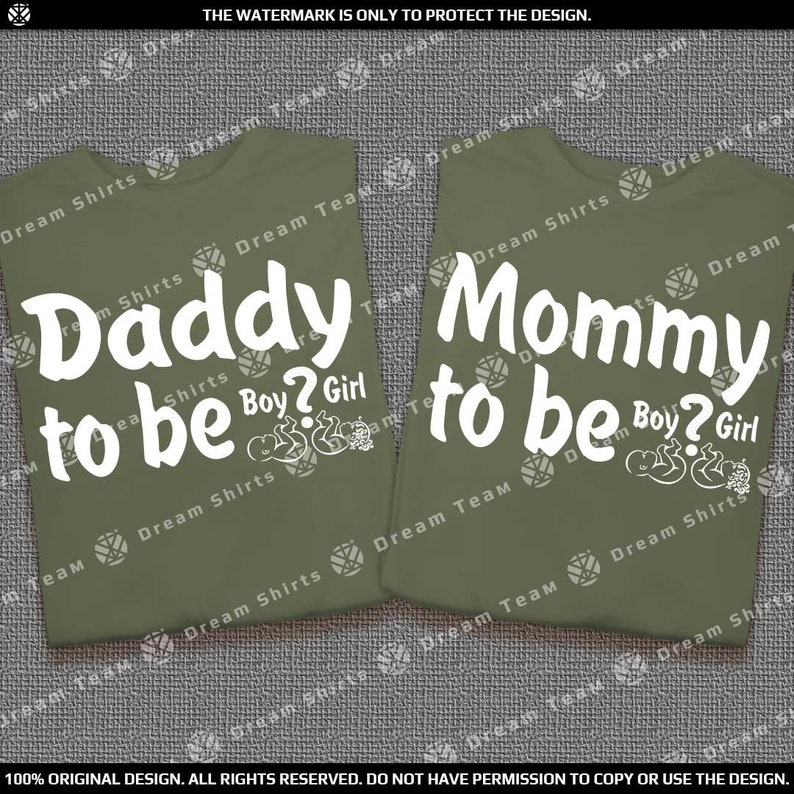 Mommy To Be and Daddy To Be Shirts, Gift For New Mom and Dad, Matching Pregnancy Shirts, Baby Shower Shirts, Pregnancy Announcement Shirt image 6
