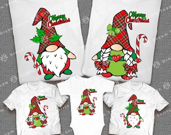 Christmas Gnomes Family Vacation Shirts Merry Christmas Family Shirts Matching Christmas Pajamas Shirts Christmas Holidays Shirts