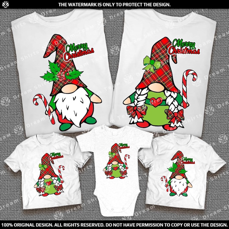 Christmas Gnomes Family Vacation Shirts Merry Christmas Family Shirts Matching Christmas Pajamas Shirts Christmas Holidays Shirts image 1
