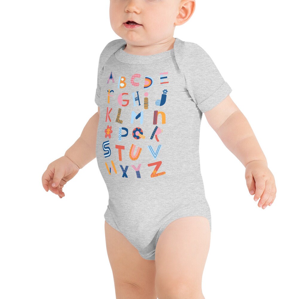Alphabet baby shirt cute baby shirt cute educational shirt Etsy