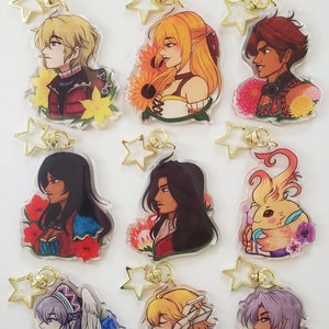 Xenoblade Chronicles Full Party Floral Charms