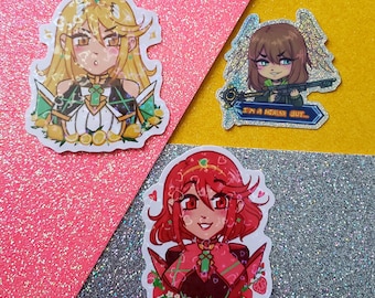 Pegatinas holográficas de Xenoblade