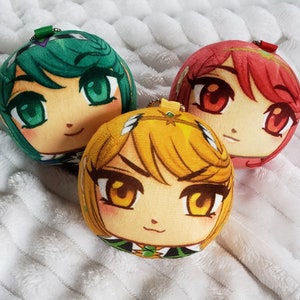 Aegis Girls Pyra Mythra Pneuma Manjuu Plush Keychain