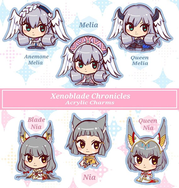 Xenoblade Nia and Melia Color Acrylic Charms - Etsy