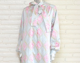 Vintage Christian Dior Night Gown Robe Size M/L Women's Sleepwear Pajamas Vtg. Loungewear