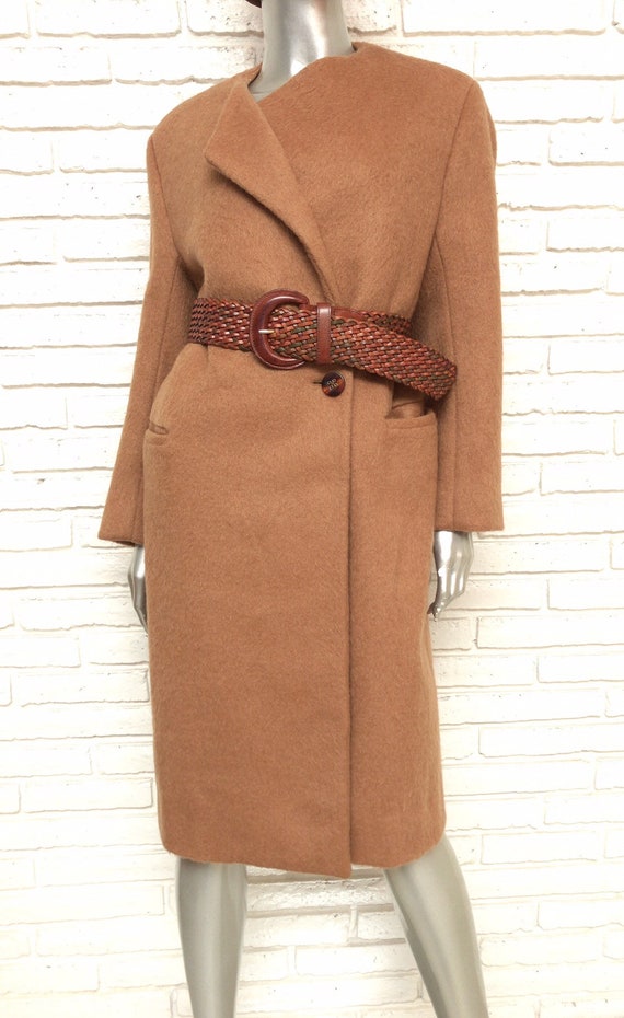 Vintage Womens Camel Wool Coat by Don Brown Coutu… - image 2