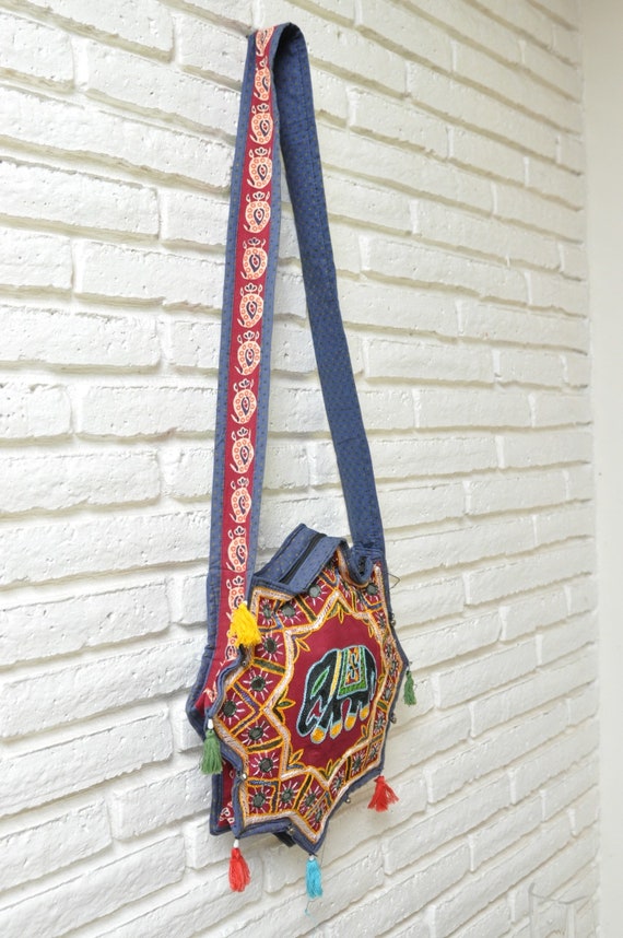 Vintage Bohemian Crossbody Bag with Embroidered E… - image 4