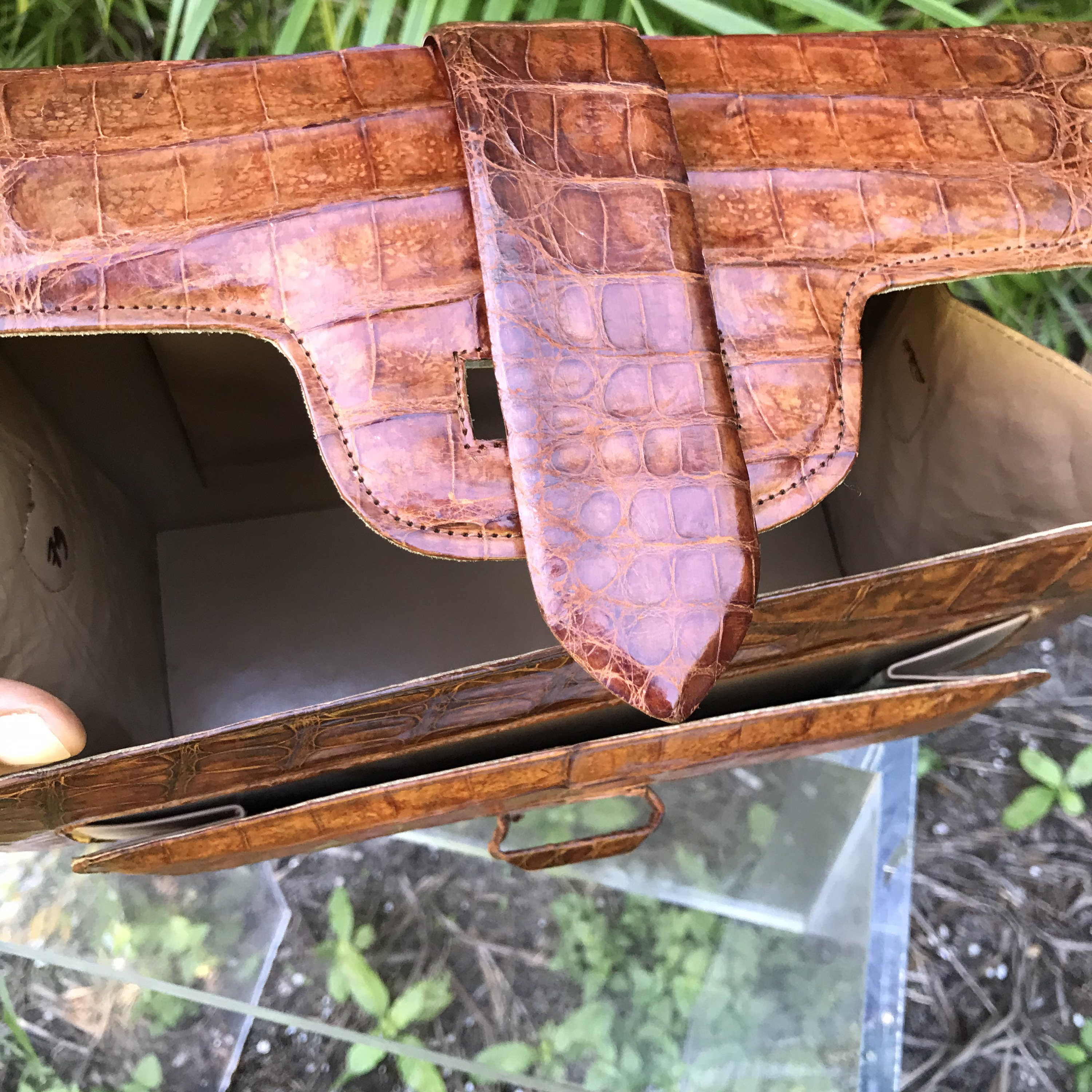 Vintage Tan Leather Shoulder Bag Purse Structured Top Flap Etsy