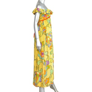 Vintage Floral Print Empire Waist Maxi Dress by Splendiferous New York Boho Formal Evening Dress image 5