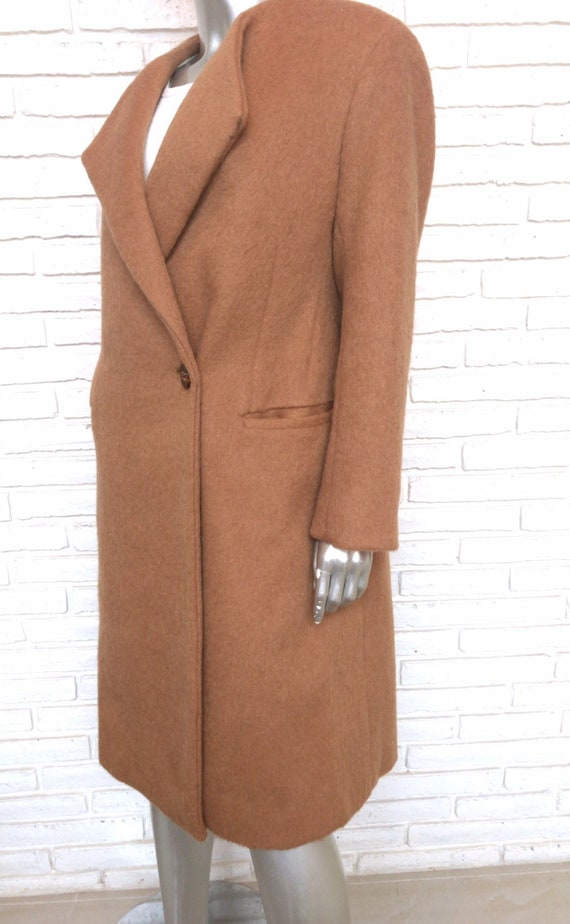 Vintage Womens Camel Wool Coat by Don Brown Coutu… - image 6