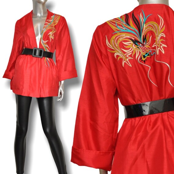 Vintage Red Bob Mackie Wearable Art Lightweight Ja