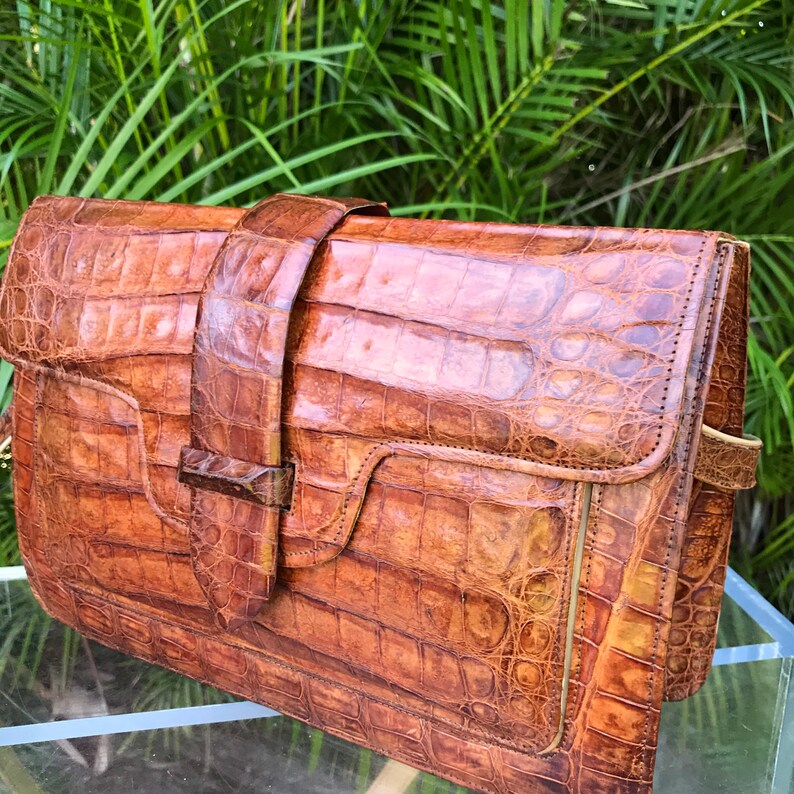 Vintage Tan Leather Shoulder Bag Purse Structured Top Flap Etsy