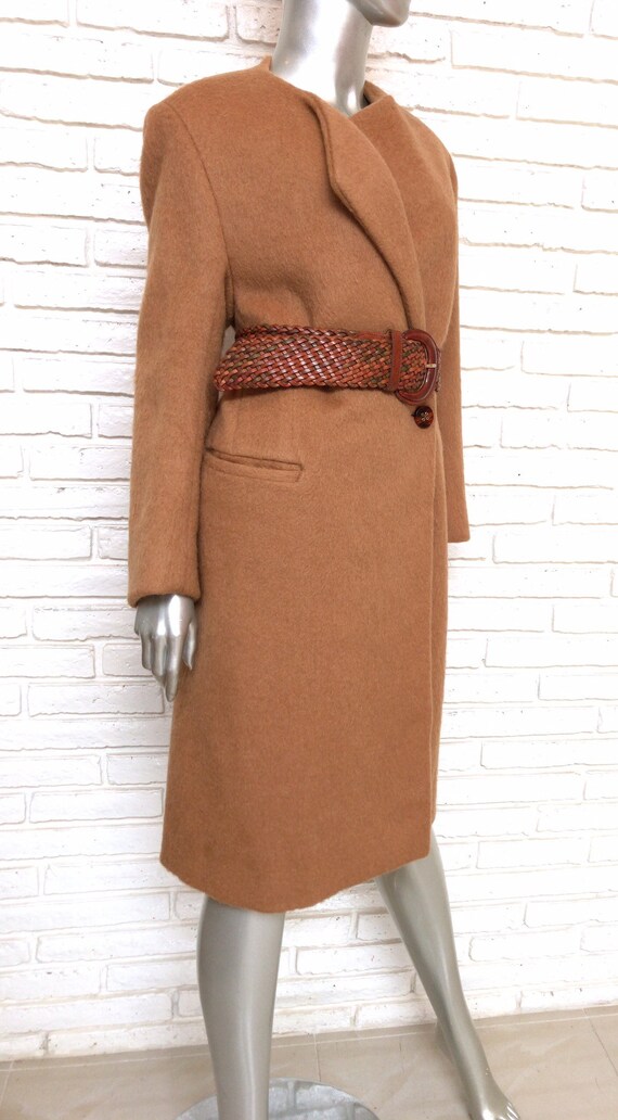 Vintage Womens Camel Wool Coat by Don Brown Coutu… - image 3