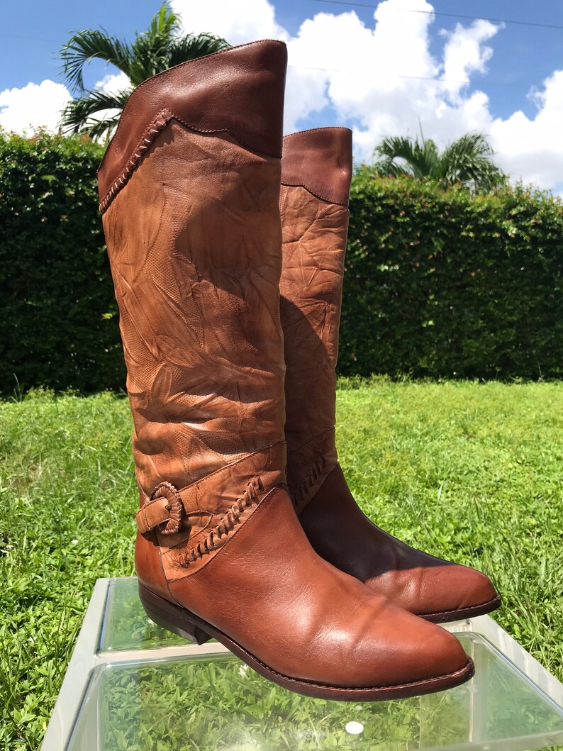 tan tall riding boots