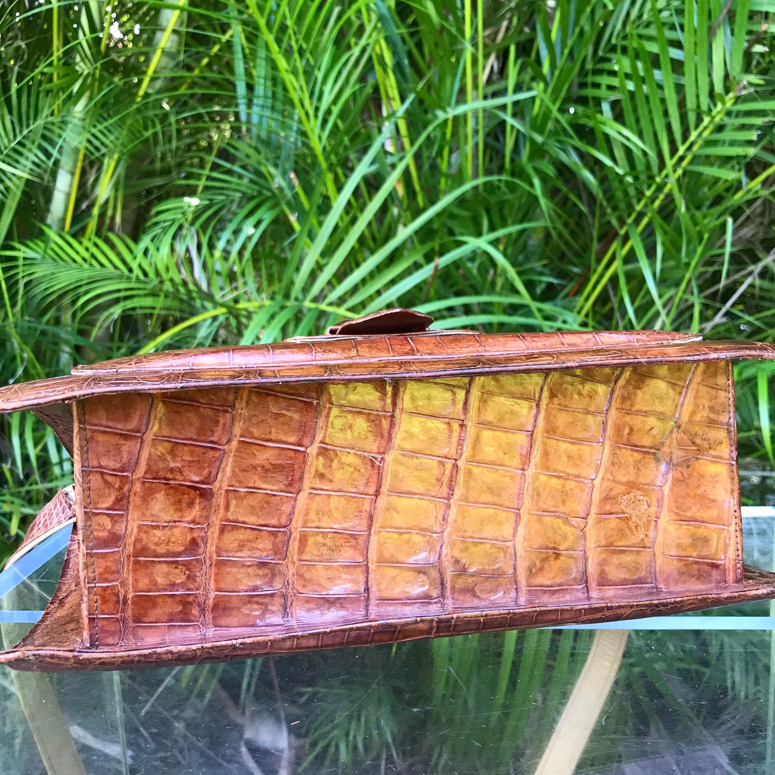 Vintage Tan Leather Shoulder Bag Purse Structured Top Flap Etsy