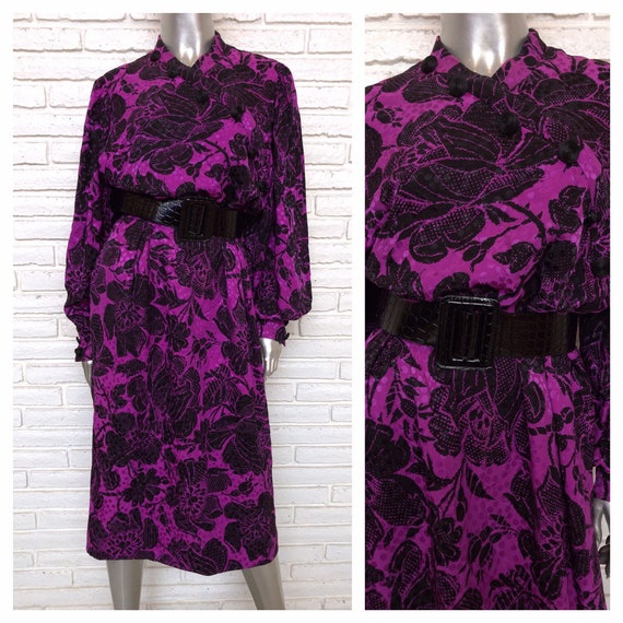 black and purple floral dress