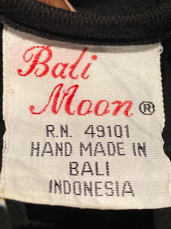 Vintage Bali Moon Beaded Sequins Bird and Floral … - image 9