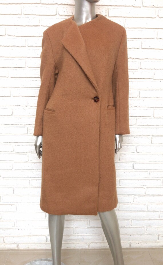 Vintage Womens Camel Wool Coat by Don Brown Coutu… - image 9