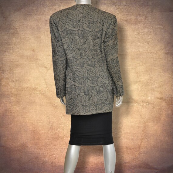 Vintage Gianni Versace Women’s Brocade Black and … - image 4