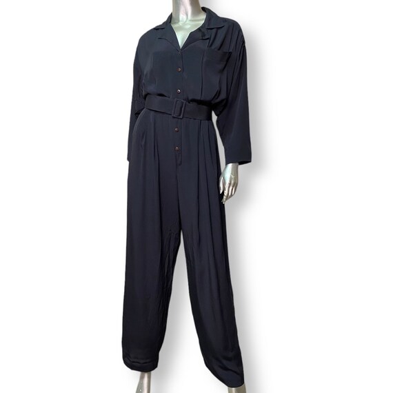 Vintage Chaus Black Jumpsuit Womens One piece Rom… - image 2