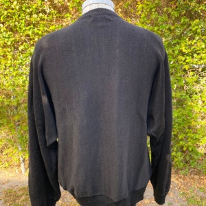 Vintage Black Sweater Gold Sequins and Beading 80s Knit Pullover Size Large imagem 2