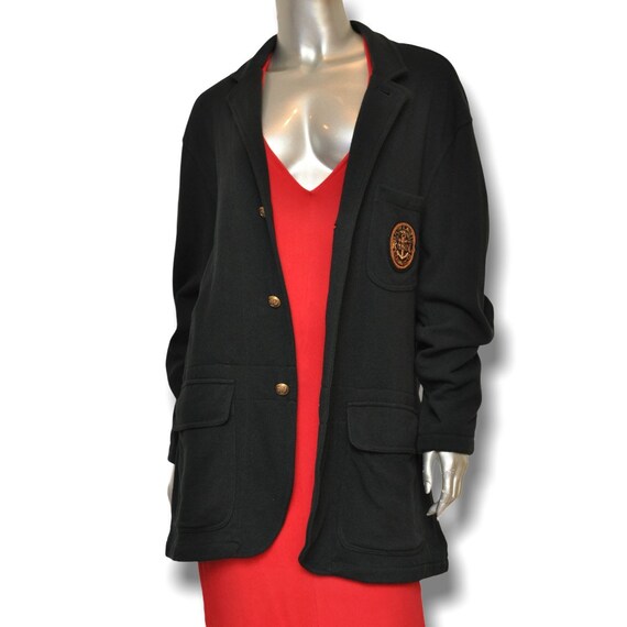 Vintage Ralph Lauren Black Oversized Preppy Nautic