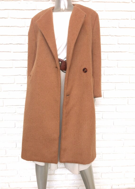 Vintage Womens Camel Wool Coat by Don Brown Coutu… - image 7