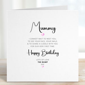 Personalised Soon To Be Mum Birthday Card, Expectant Mother Love from Baby Bump, Mummy To Be Pregnancy Card from Unborn Baby, REF: CB173