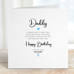 Personalised Soon To Be Dad Birthday Card, Expectant Father Love from Baby Bump, Daddy To Be Pregnancy Card from Unborn Baby, REF: CB170