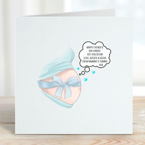 Personalised Soon To Be Dad Father's Day Card, Expectant Father Love from Baby Bump, Daddy To Be Pregnancy Card from Unborn Baby, REF: SF51