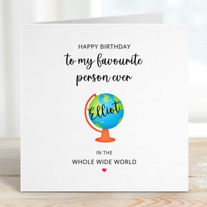 Personalised Birthday Card, Husband Happy Birthday Card, My Favourite Person, Boyfriend Birthday Gift, Wife Birthday, Girlfriend, REF: CB301