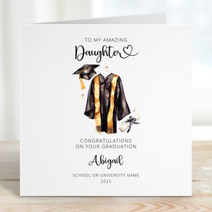Personalised Graduation Card, Congratulations On Your Graduation Card for Him or Her, Proud Of You Card, School College University, REF: CG2