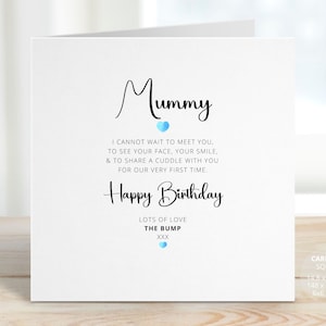 Personalised Soon To Be Mum Birthday Card, Expectant Mother Love from Baby Bump, Mummy To Be Pregnancy Card from Unborn Baby, REF: CB172