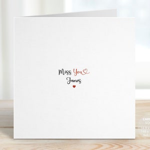 Miss You Card, Missing You Card, I Miss You Card, Personalised Goodbye Farewell Gift, Bon Voyage Moving Card, Divorce Break Up Card, REF:AM1