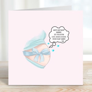 Soon To Be Mum Birthday Card, Expectant Mothers Love from Baby Bump, Personalised Mummy To Be Pregnancy Card from Unborn Baby, REF: CB175