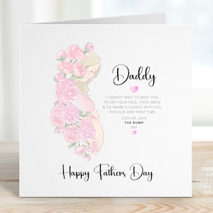 Personalised Soon To Be Dad Father's Day Card, Expectant Father Love from Baby Bump, Daddy To Be Pregnancy Card from Unborn Baby, REF: SF25