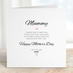 Personalised Soon To Be Mum Mother's Day Card, Expectant Mother Love from Baby Bump, Mummy To Be Pregnancy Card from Unborn Baby, REF: SM32