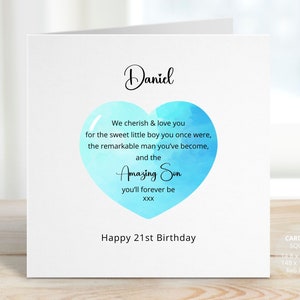 Son Birthday Card, 18th 21st 30th 40th 50th, Awesome Son Greeting Card for him, Custom Birthday Card for Son, Men Any Age Gift, REF:CB253