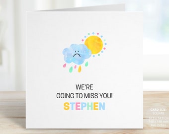 Miss You Card | Going Away, Goodbye, Farewell & Good Luck Retirement Card Gift | Sentimental Gifts for Coworker, Colleague Friends | REF:AM2