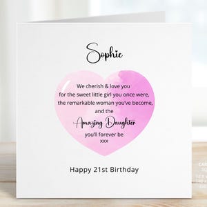 Daughter Birthday Card, 18th 21st 30th 40th 50th, Awesome Daughter Greeting Card for her, Custom Birthday Card for DaughterGift, REF:CB254