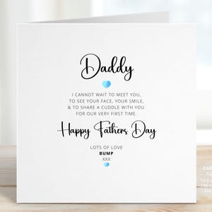 Personalised Soon To Be Dad Father's Day Card, Expectant Father Love from Baby Bump, Daddy To Be Pregnancy Card from Unborn Baby, REF: SF11
