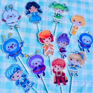 Vintage Rainbow Brite toppers, Rainbow brite first Birthday, rainbow Party