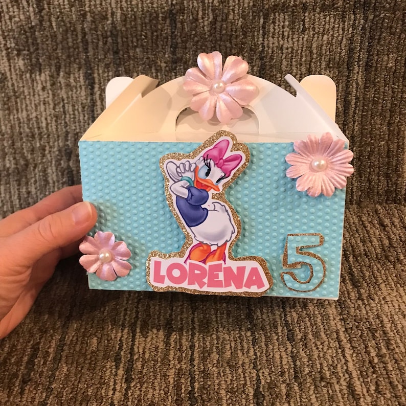 The Daisy Duck Favor Box Daisy Party Decoration Daisy Duck Birhday Dais Duck First Birthday