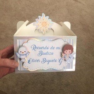 Baptism favors box, baptism party decor, communion box