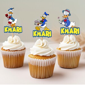 Donald Duck Toppers, Donald Party Decoration, Donald First Birthday, Donald Duck Party Theme, Donald Party