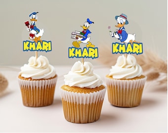 Donald Duck Toppers, Donald Party Decoration, Donald First Birthday, Donald Duck Party Theme, Donald Party