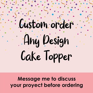 Any Design Cake Topper, Party Decor,Picnic Party theme.