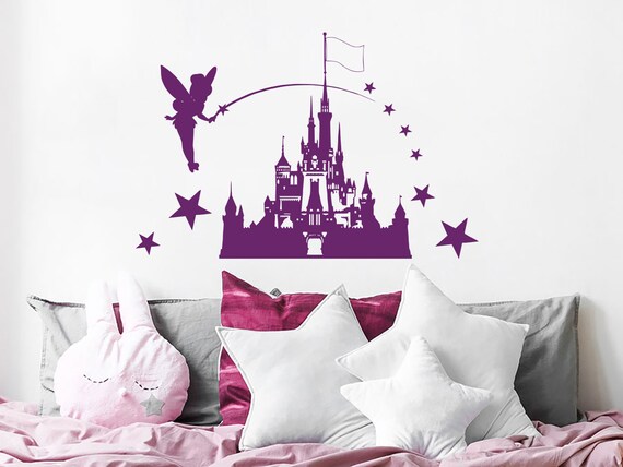 Disney Castle Wall Stickers Tinkerbell Star Wall Decals Etsy